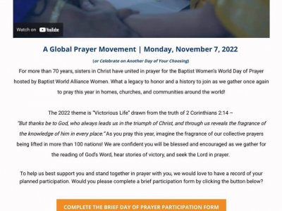 2023 Baptist Women's World Day of Prayer